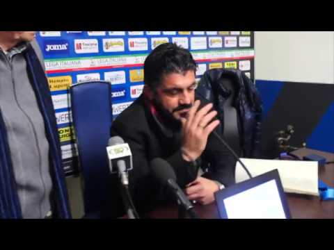 Mister Gattuso alla vigilia della gara Pisa-Spal