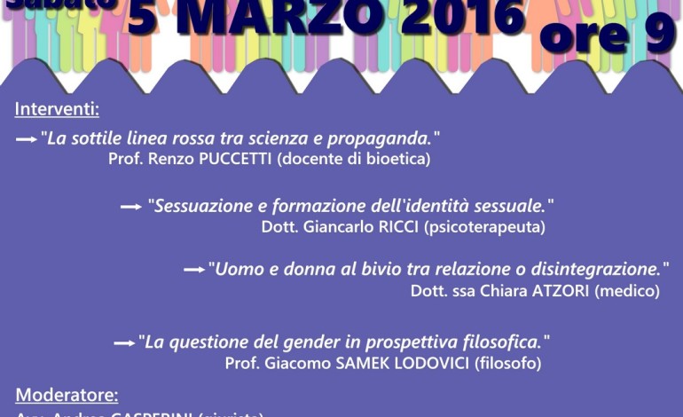 A Pisa un convegno su sesso e gender