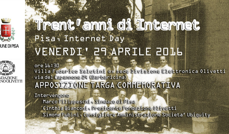 Pisa, Internet Day: 30 anni fa in via Santa Maria la prima connessione italiana