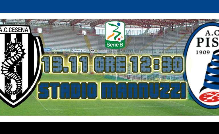 Cesena-Pisa 2-0. Doppietta di Rodriguez… e per il Pisa ancora una sconfitta