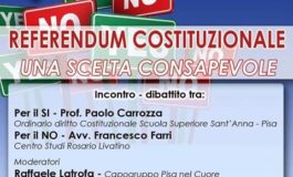 Pisa, incontro sul Referendum Costituzionale