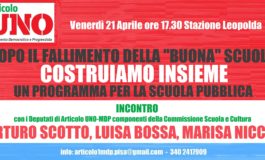 Nuova iniziativa di Articolo Uno-Mdp: incontro con i deputati della commissione scuola e cultura Arturo Scotto, Luisa Bossa, Marisa Nicchi