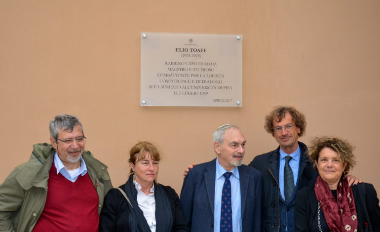 Intitolata a Elio Toaff una parte del giardino del Complesso ex Salesiani a Pisa