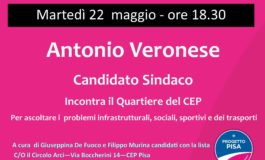 Elezioni Pisa, il candidato Sindaco Veronese incontra i cittadine del CEP