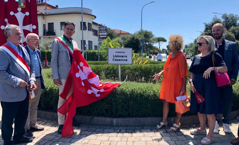 ﻿Tirrenia: rotatoria intitolata a Lisimaco Casarosa