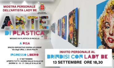 La mostra dal titolo “Arte di Plastica” presenta una serie di Mosaici realizzati da Lady Be