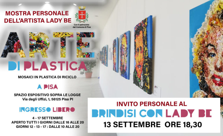 La mostra dal titolo “Arte di Plastica” presenta una serie di Mosaici realizzati da Lady Be