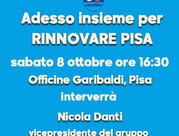 Pisa, Azione -Italia Viva incontra i cittadini