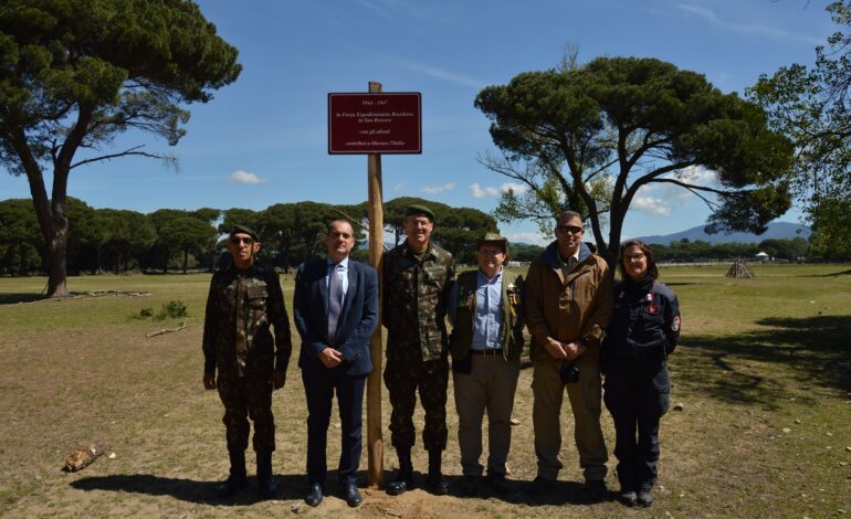 Una targa per ricordare i militari brasiliani che aiutarono a liberare Pisa e l’Italia