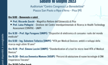 “Tuscany Health Ecosystem: dalle valutazioni HTA agli obiettivi del PNRR” un convegno a Pisa