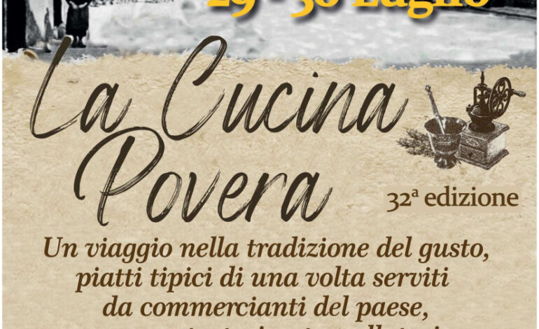 LA CUCINA POVERA 2023 – 32ª EDIZIONE a Castellina Marittima﻿