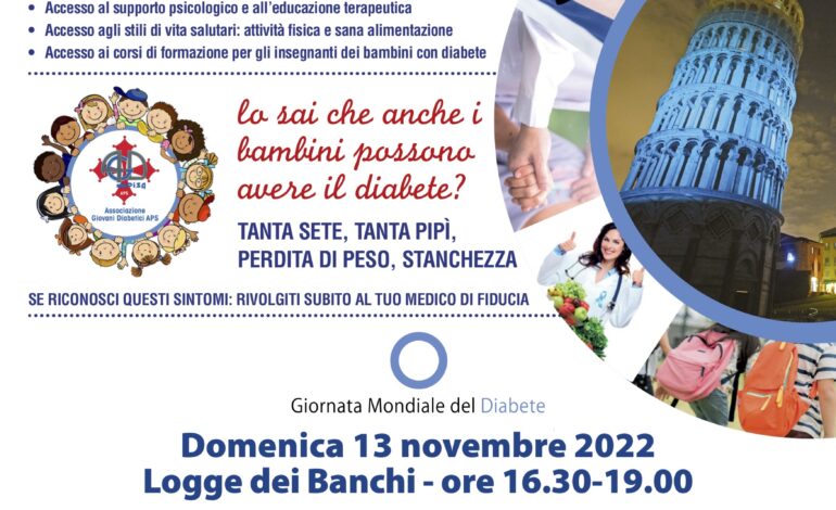 Logge di Banchi illuminate di blu per la Giornata mondiale del diabete