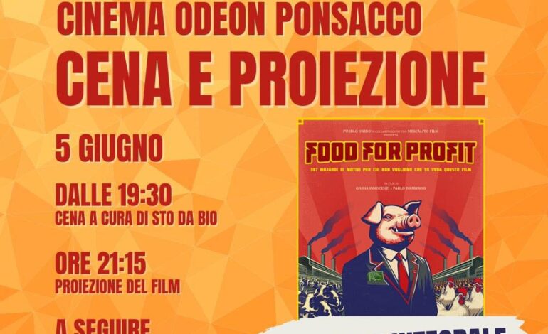 Al Cinema Teatro Odeon a Ponsacco una serata all’insegna della consapevolezza alimentare